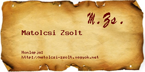 Matolcsi Zsolt névjegykártya